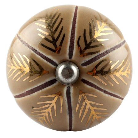 Golden Leaf Ceramic Floral Wine Stopper